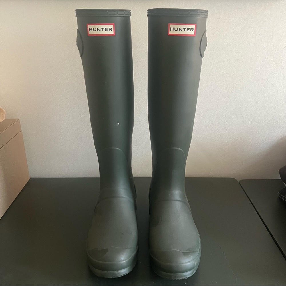 Hunter Original Tall Rain Boot, Hunter Green, Size 9